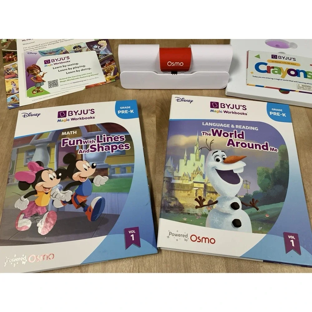 BYJUS Disney Learning Kit Pre K Intro Edition With Osmo Base & Magic Workbooks